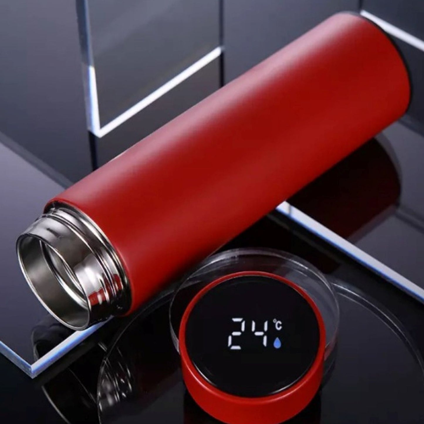 Temperature Water Bottle, LED Temperature Display, Hot Cold Vacuum Flasks, stainless Steel Thermos, LED 500ML Smart Thermos