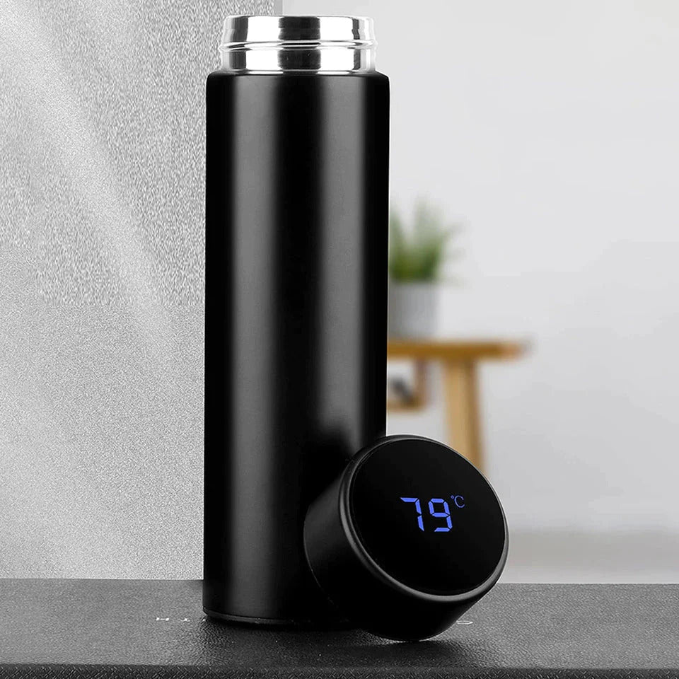 Temperature Water Bottle, LED Temperature Display, Hot Cold Vacuum Flasks, stainless Steel Thermos, LED 500ML Smart Thermos
