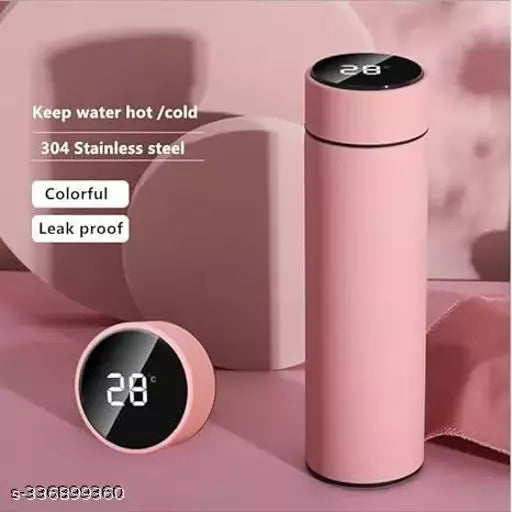 Temperature Water Bottle, LED Temperature Display, Hot Cold Vacuum Flasks, stainless Steel Thermos, LED 500ML Smart Thermos